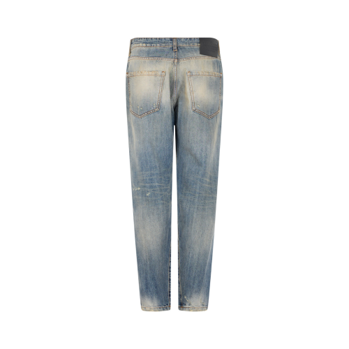 John Richmond Blue Distressed Straight-Leg Jeans. 2