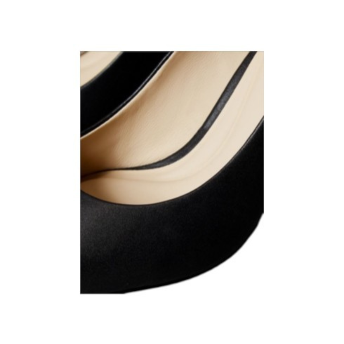 Calvin Klein Black Leather Pointed-Toe Pumps.