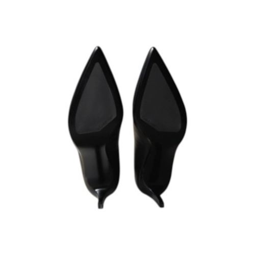 Calvin Klein Black Leather Pointed-Toe Pumps.