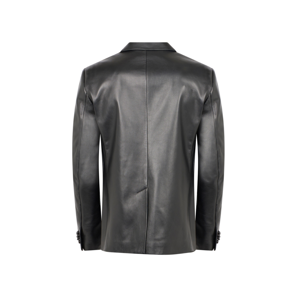 John Richmond Black Leather Tailored Blazer.