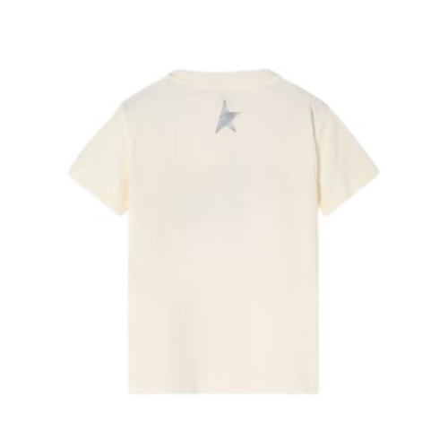 Golden Goose Ivory Star Logo T-Shirt. 2