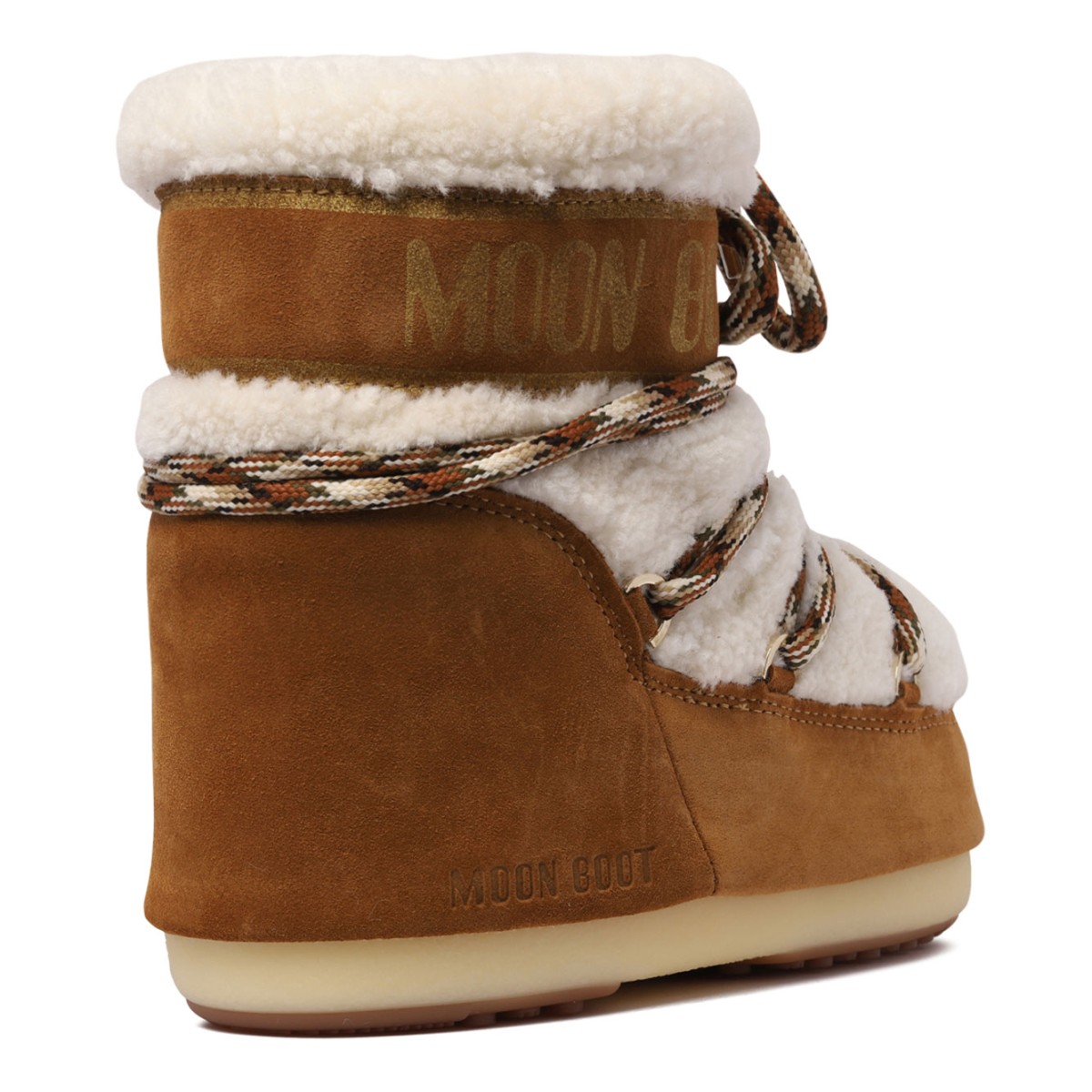 Moon Boot Camel Brown Shearling Boots.