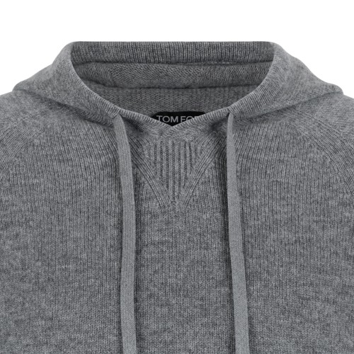 Tom Ford Grey Cashmere Hooded Sweater