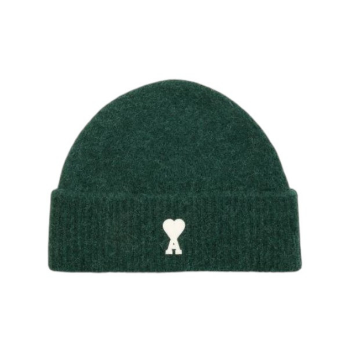AMI Paris Dark Green Ami de Cur Beanie.
