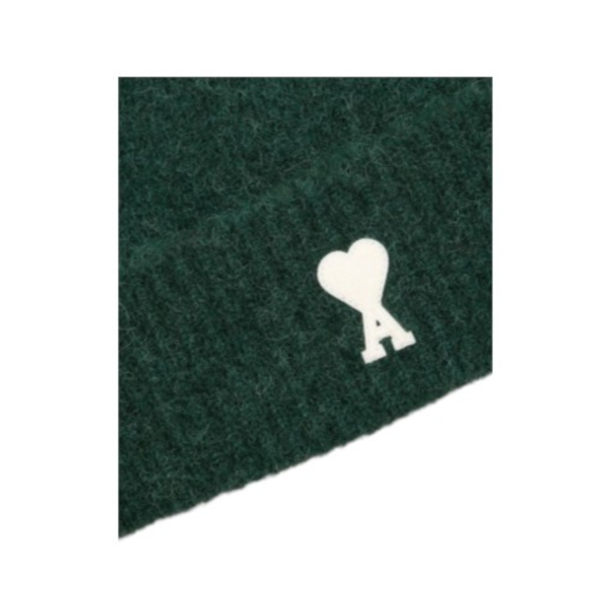 AMI Paris Dark Green Ami de Cur Beanie.