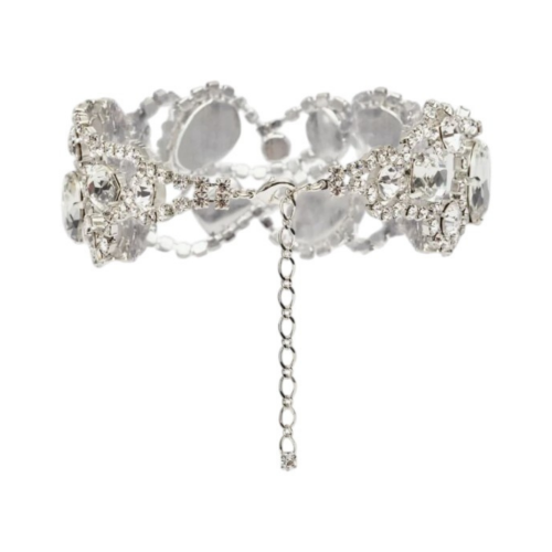 Choker composed of an intricate arrangement of mixed-cut crystals in oval, pear and emerald shapes. 2
