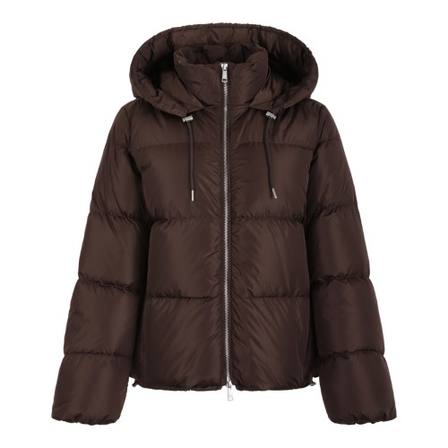 ADD Brown Hooded Puffer Jacket. 