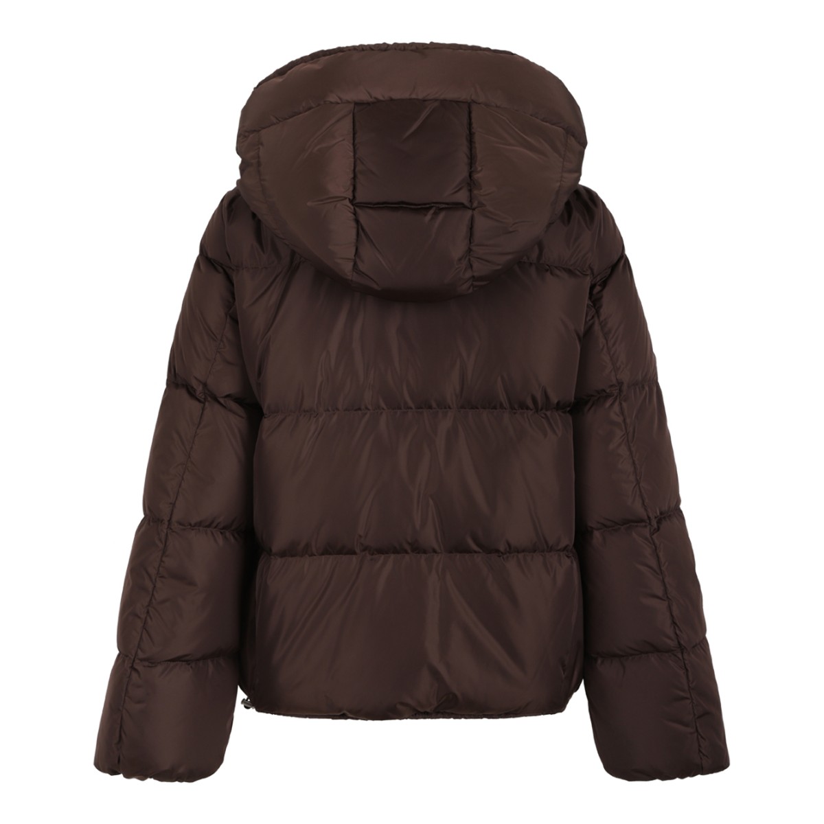 ADD Brown Hooded Puffer Jacket. 