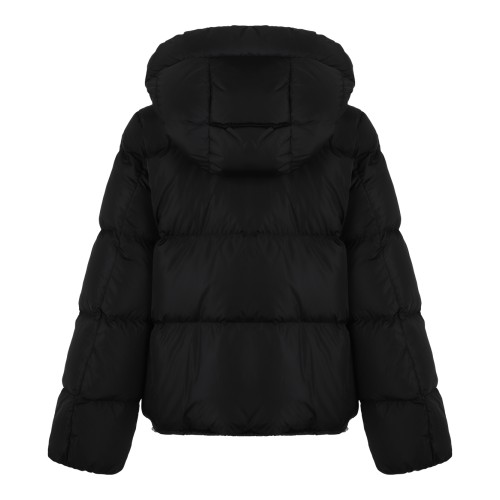 ADD Black Hooded Puffer Jacket. 2