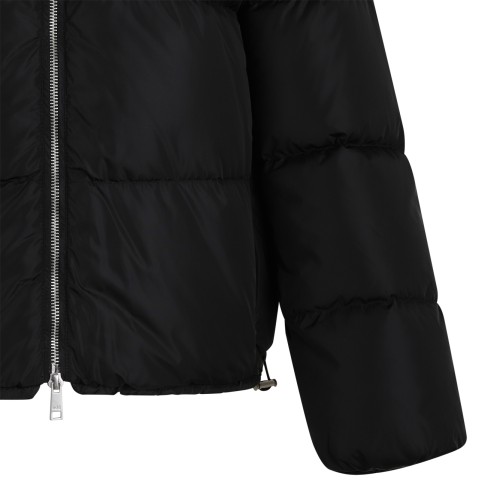 ADD Black Hooded Puffer Jacket.