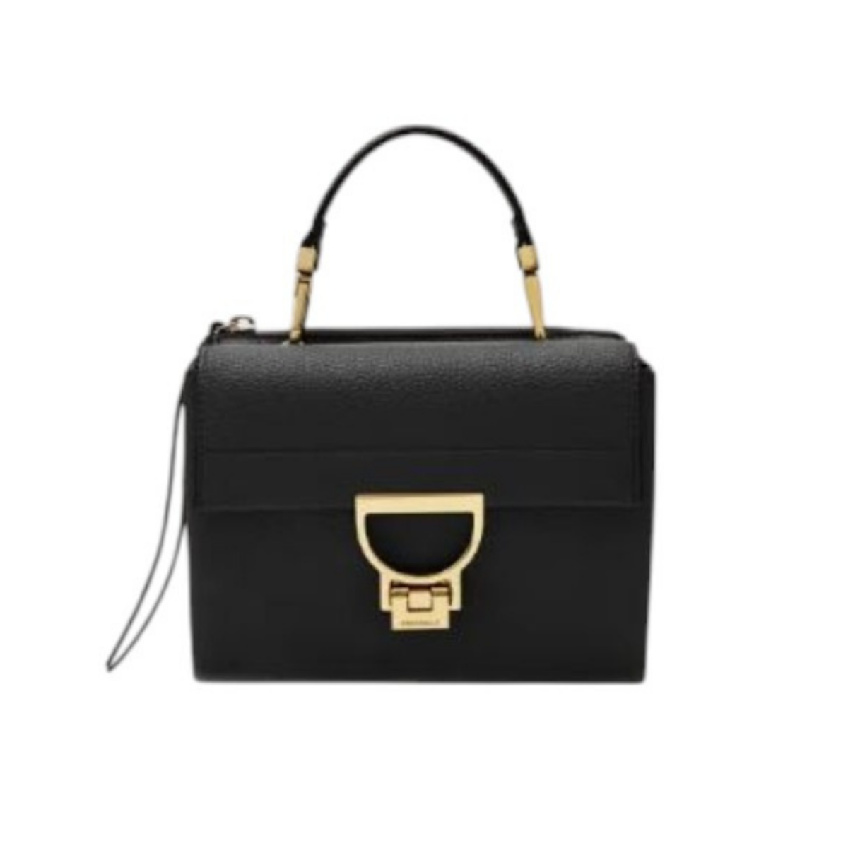 Coccinelle Black Leather Top Handle Bag.
