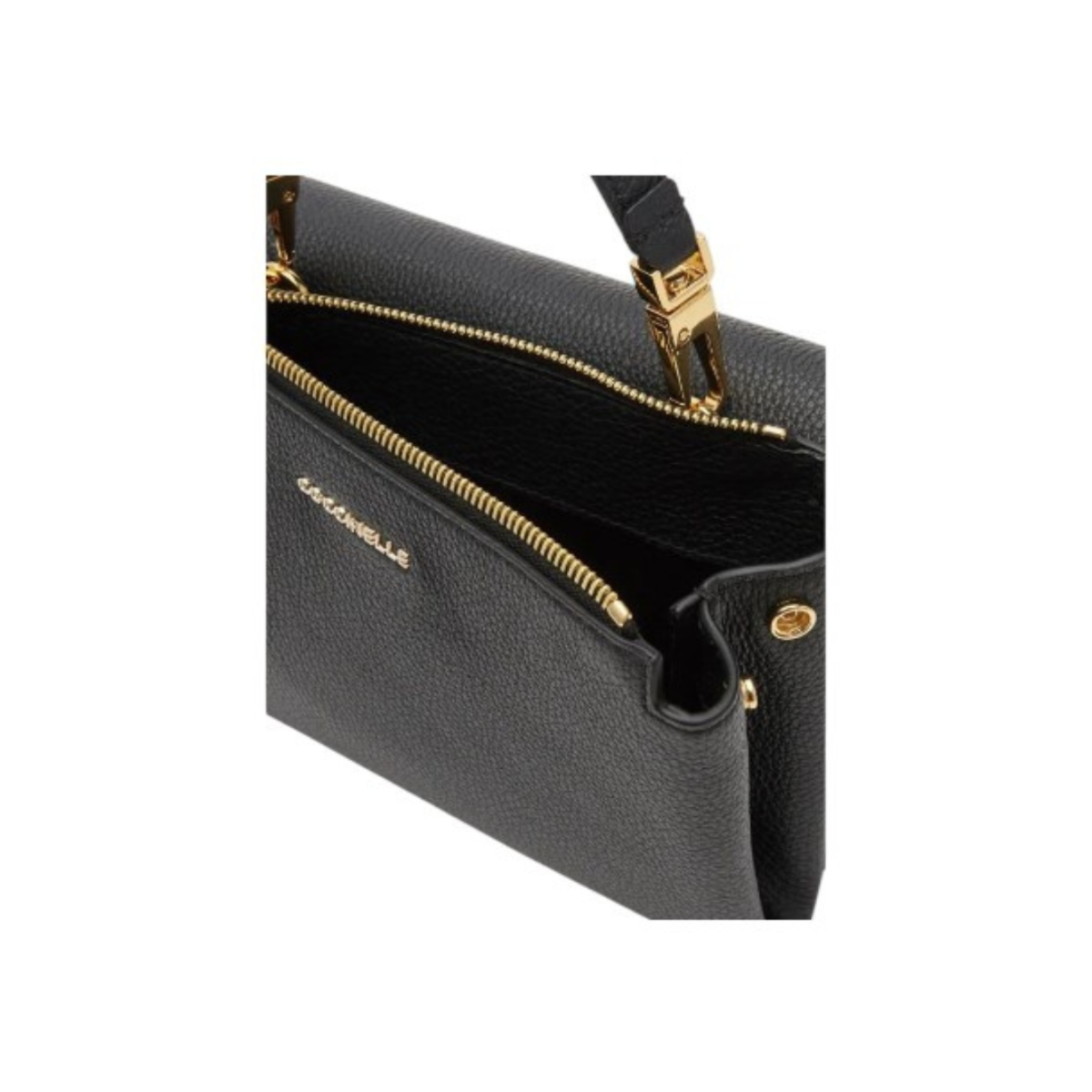 Coccinelle Black Leather Top Handle Bag.
