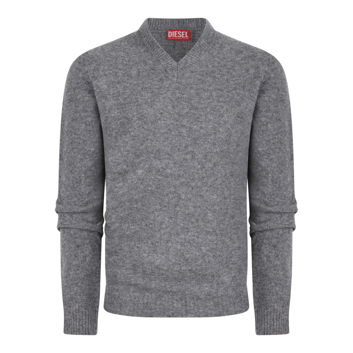 Diesel Grey V-Neck Sweater.