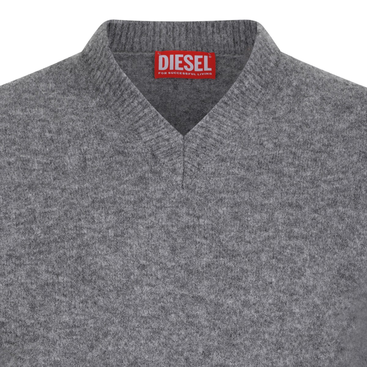 Diesel Grey V-Neck Sweater.