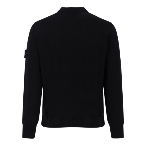 Stone Island Black Crew-Neck Sweater.