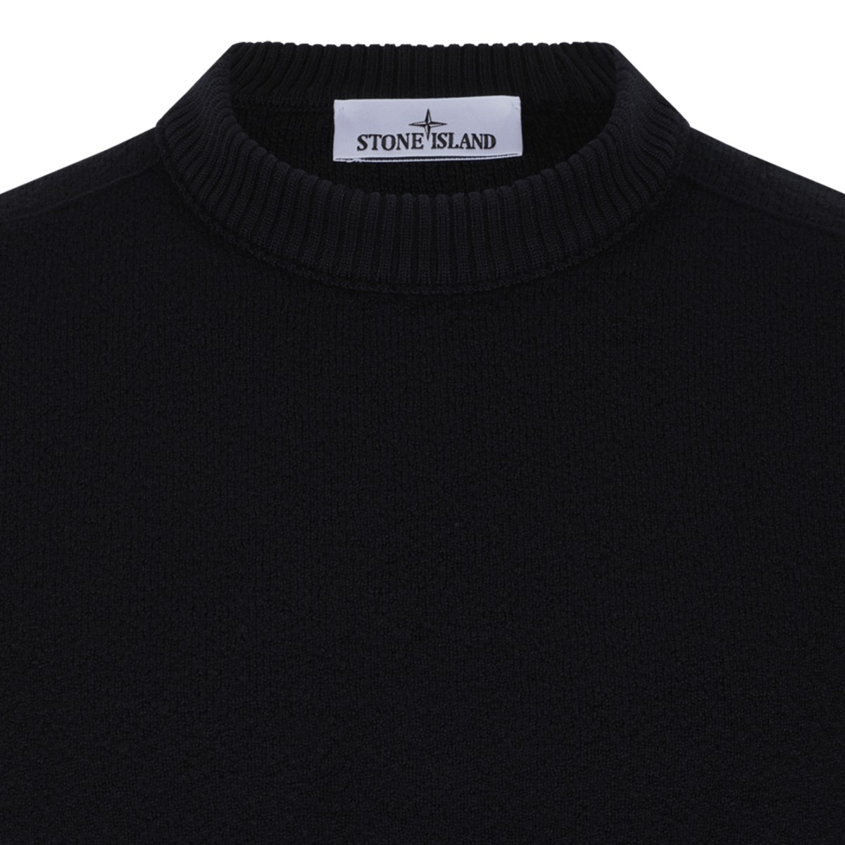 Stone Island Black Crew-Neck Sweater.