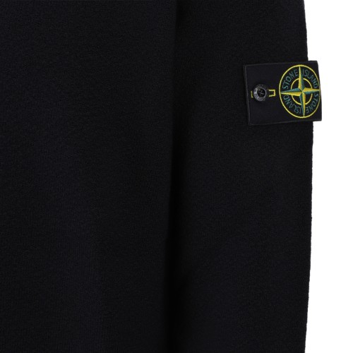 Stone Island Black Crew-Neck Sweater.