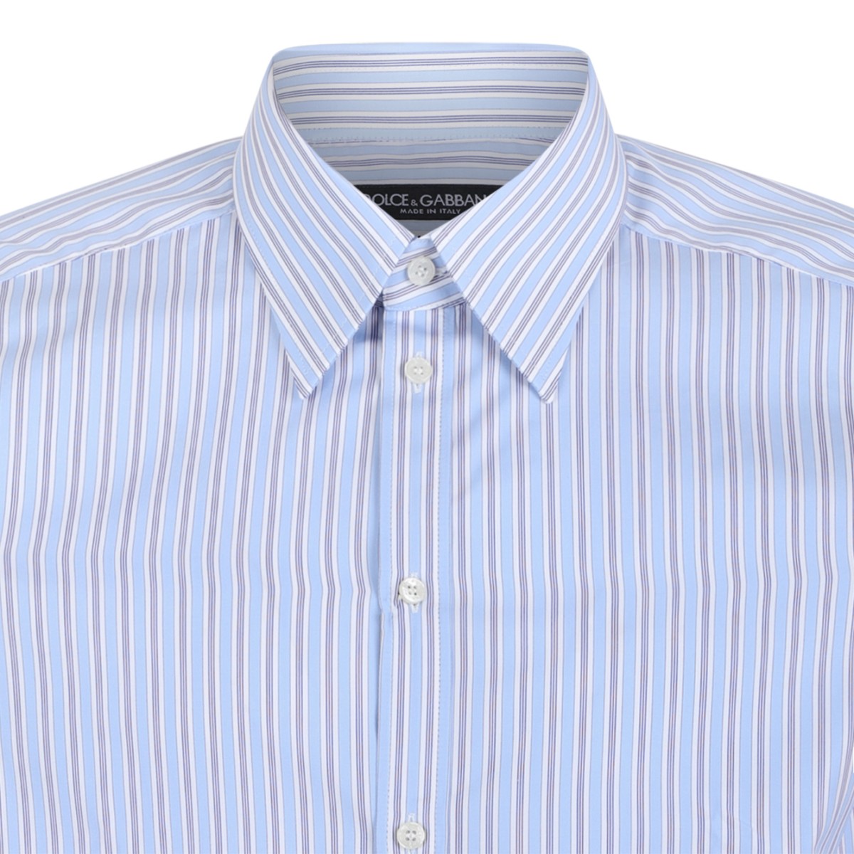 Dolce & Gabbana Light Blue Striped Shirt.