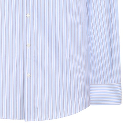 Dolce & Gabbana Light Blue Striped Shirt.