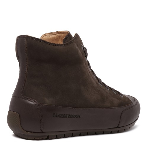 Candice Cooper Brown Suede High-Top Sneakers.