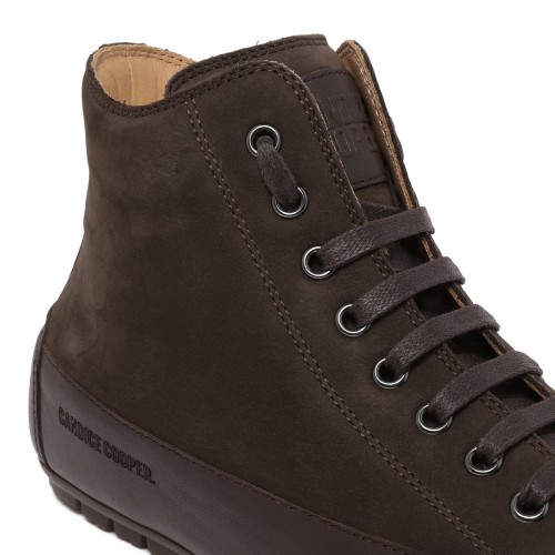 Candice Cooper Brown Suede High-Top Sneakers.