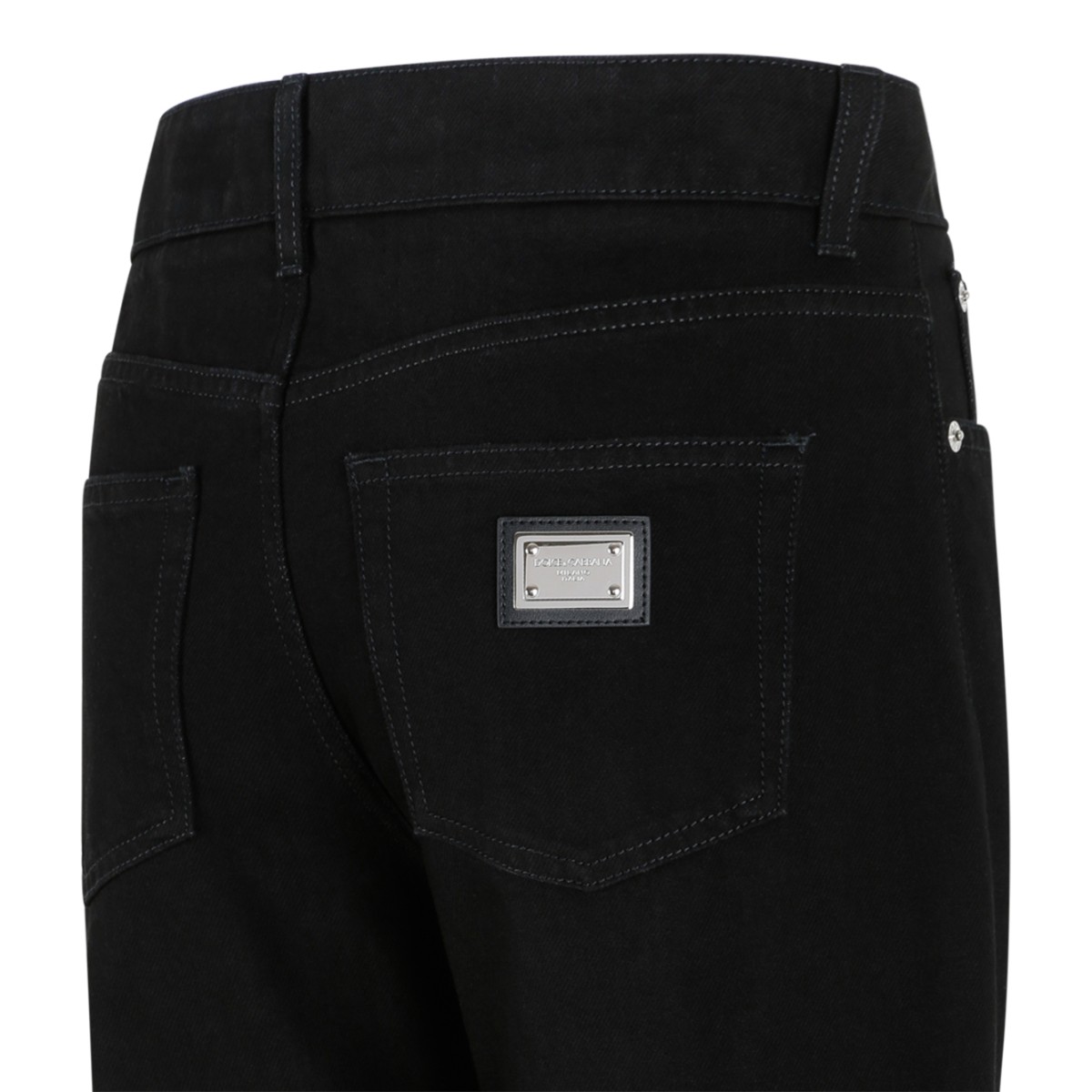 Dolce & Gabbana Black Straight-Leg Jeans.