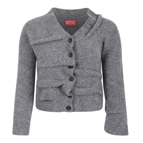 Diesel Grey Ruffle Cardigan.