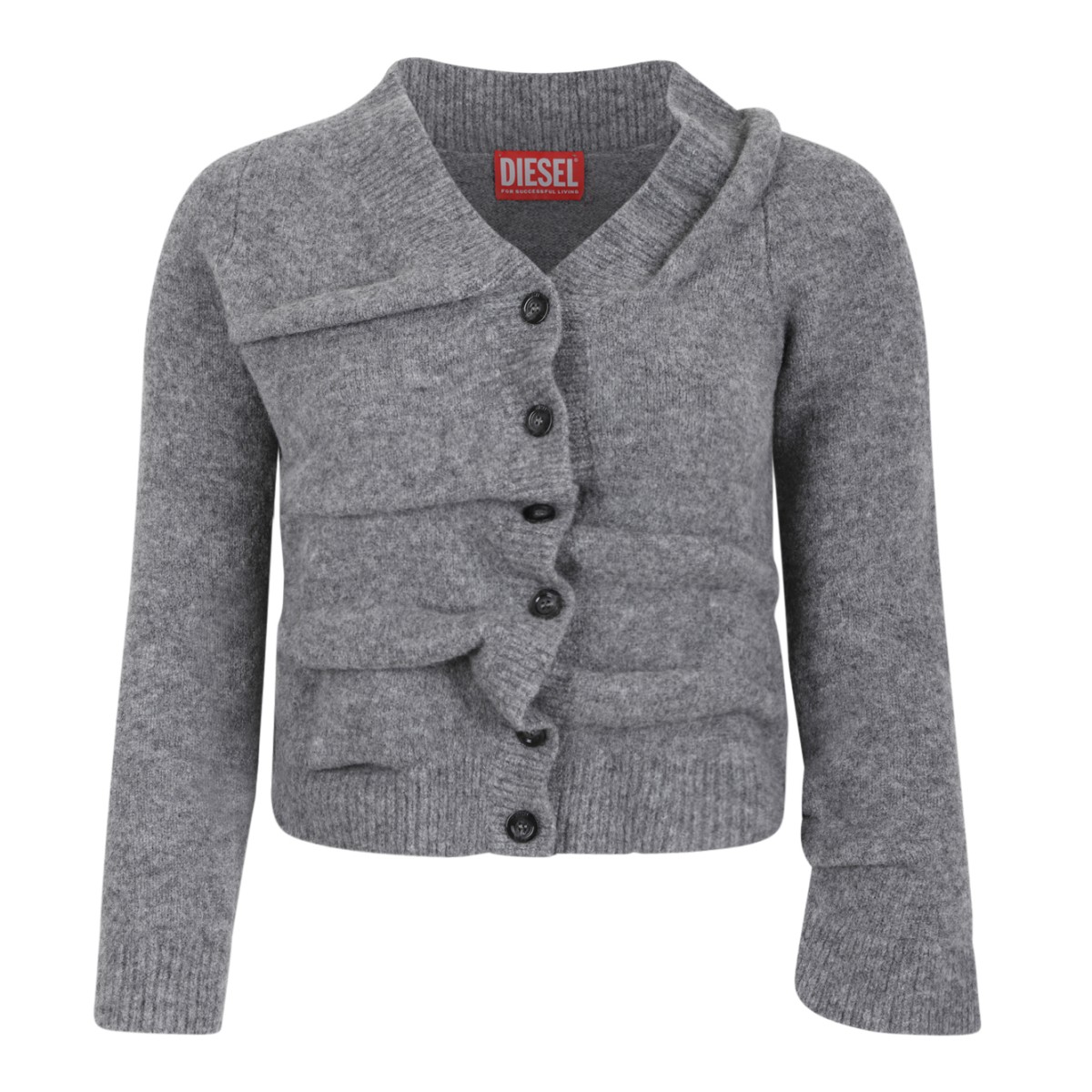 Diesel Grey Ruffle Cardigan.