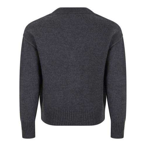 AMI Paris Grey Ami de Cur Cardigan. 2