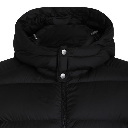 ADD Black Hooded Puffer Jacket.