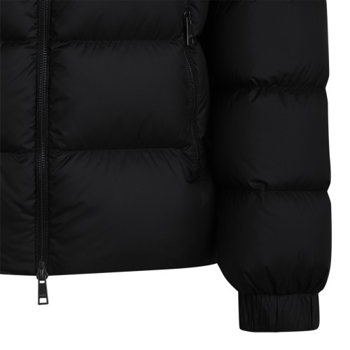 ADD Black Hooded Puffer Jacket.