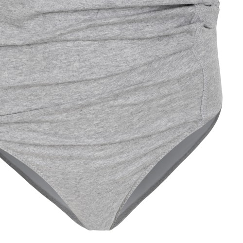 Diesel Grey Graphic Draped Bodysuit.
