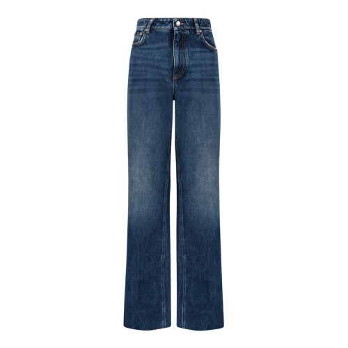 Dolce & Gabbana Blue Wide-Leg Jeans.
