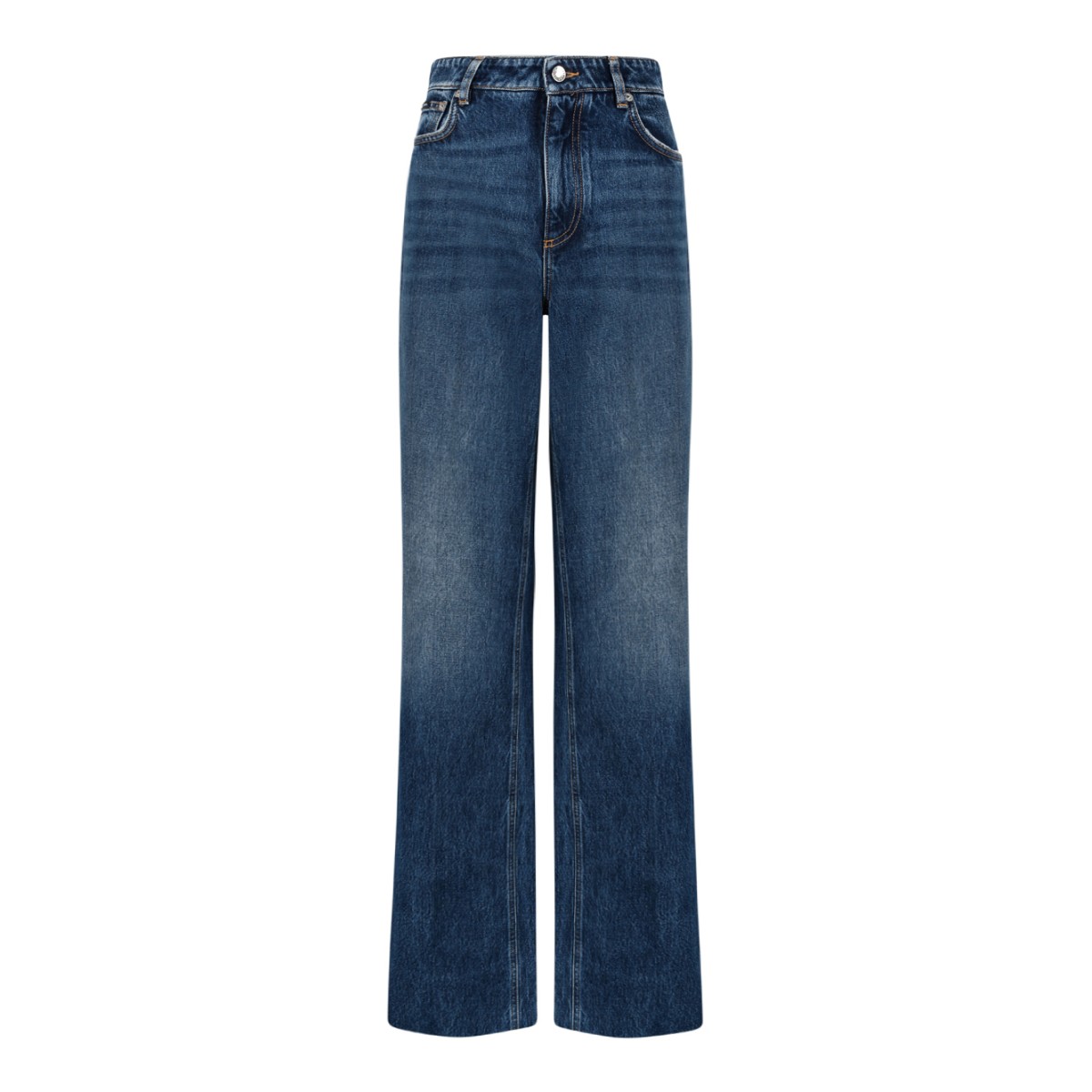 Dolce & Gabbana Blue Wide-Leg Jeans.