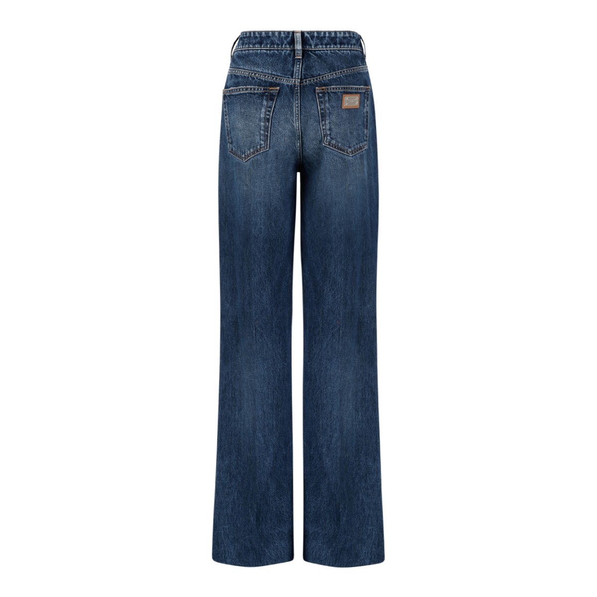 Dolce & Gabbana Blue Wide-Leg Jeans.