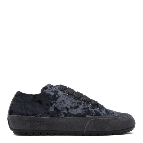 Candice Cooper Black Textured Low-Top Sneakers.