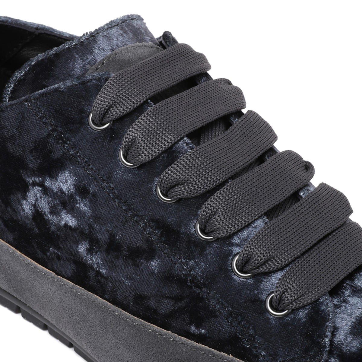 Candice Cooper Black Textured Low-Top Sneakers.
