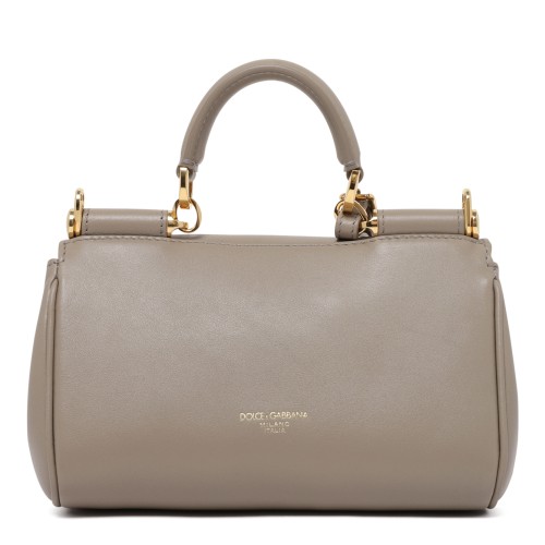 Dolce & Gabbana Taupe Leather Top Handle Bag. 2