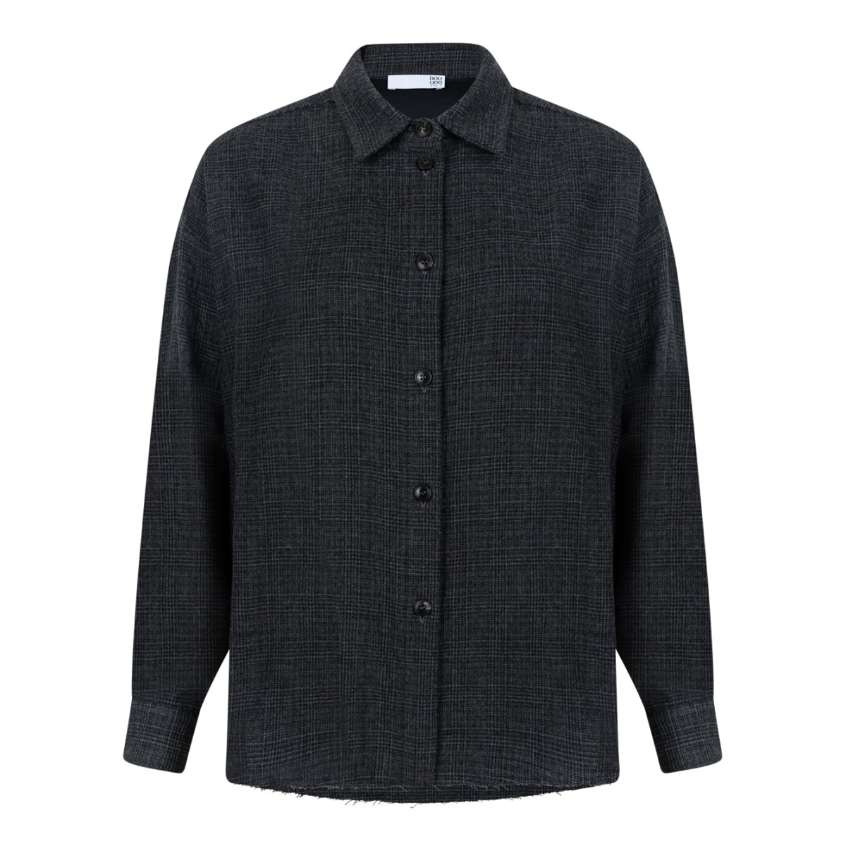 Douuod Dark Grey Textured Shirt.