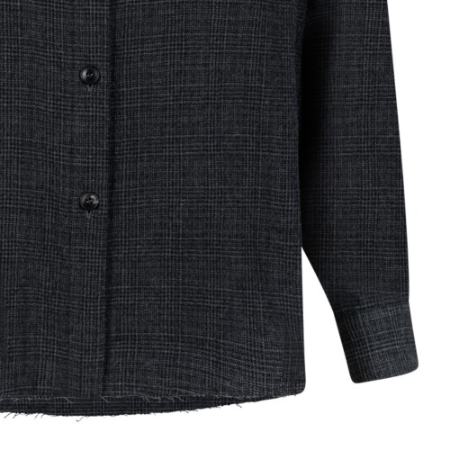 Douuod Dark Grey Textured Shirt.