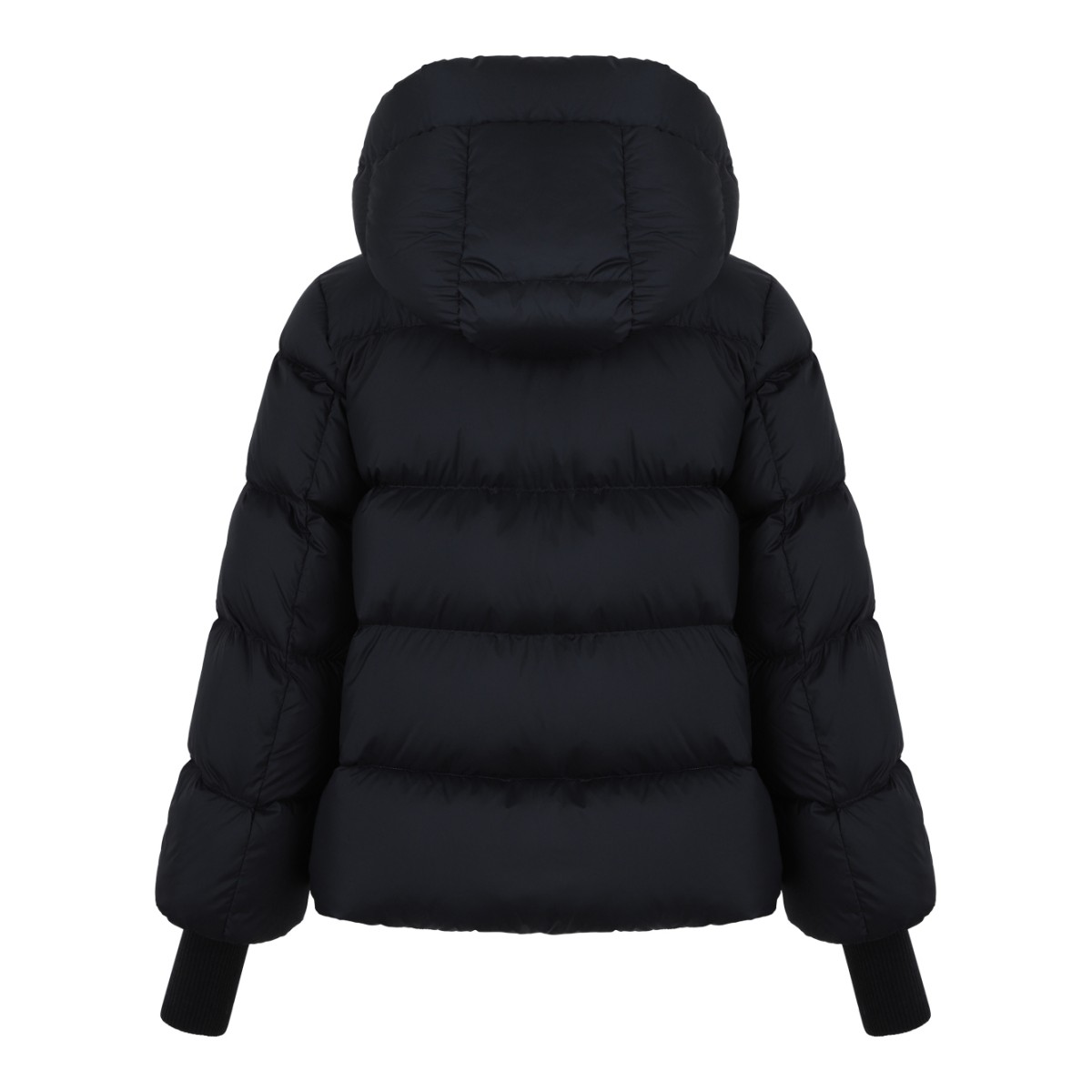 ADD Black Hooded Puffer Jacket.