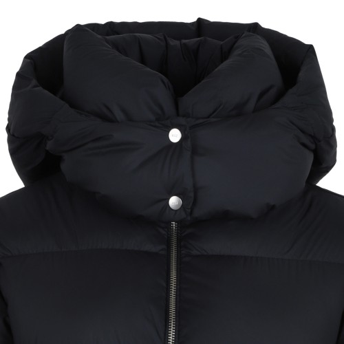 ADD Black Hooded Puffer Jacket.