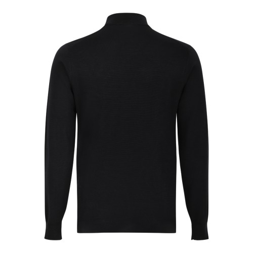 Drumohr Black Mock-Neck Sweater. 2
