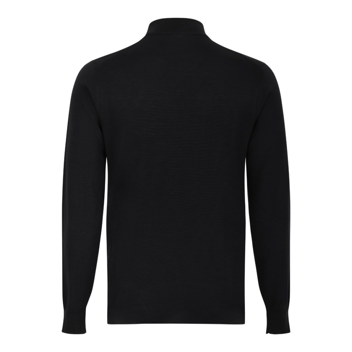 Drumohr Black Mock-Neck Sweater.