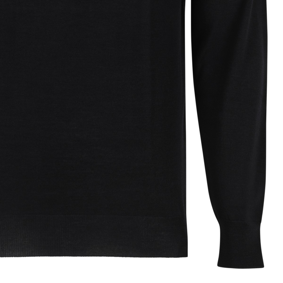 Drumohr Black Mock-Neck Sweater.