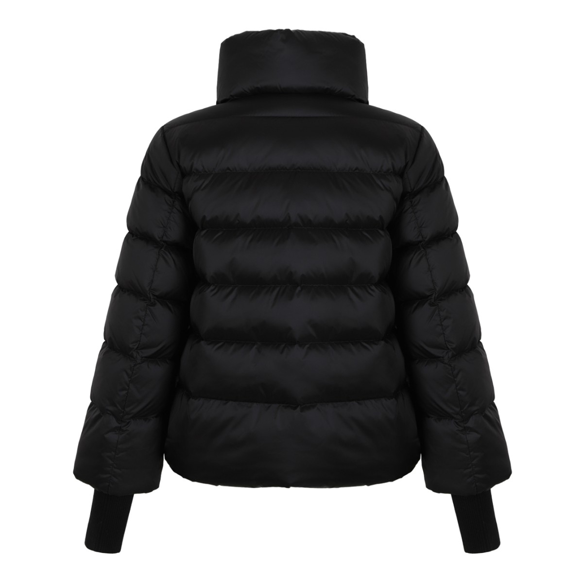 ADD Black High-Collar Puffer Jacket.
