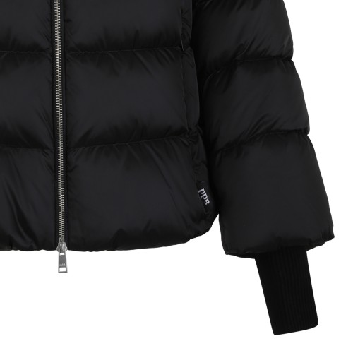 ADD Black High-Collar Puffer Jacket.