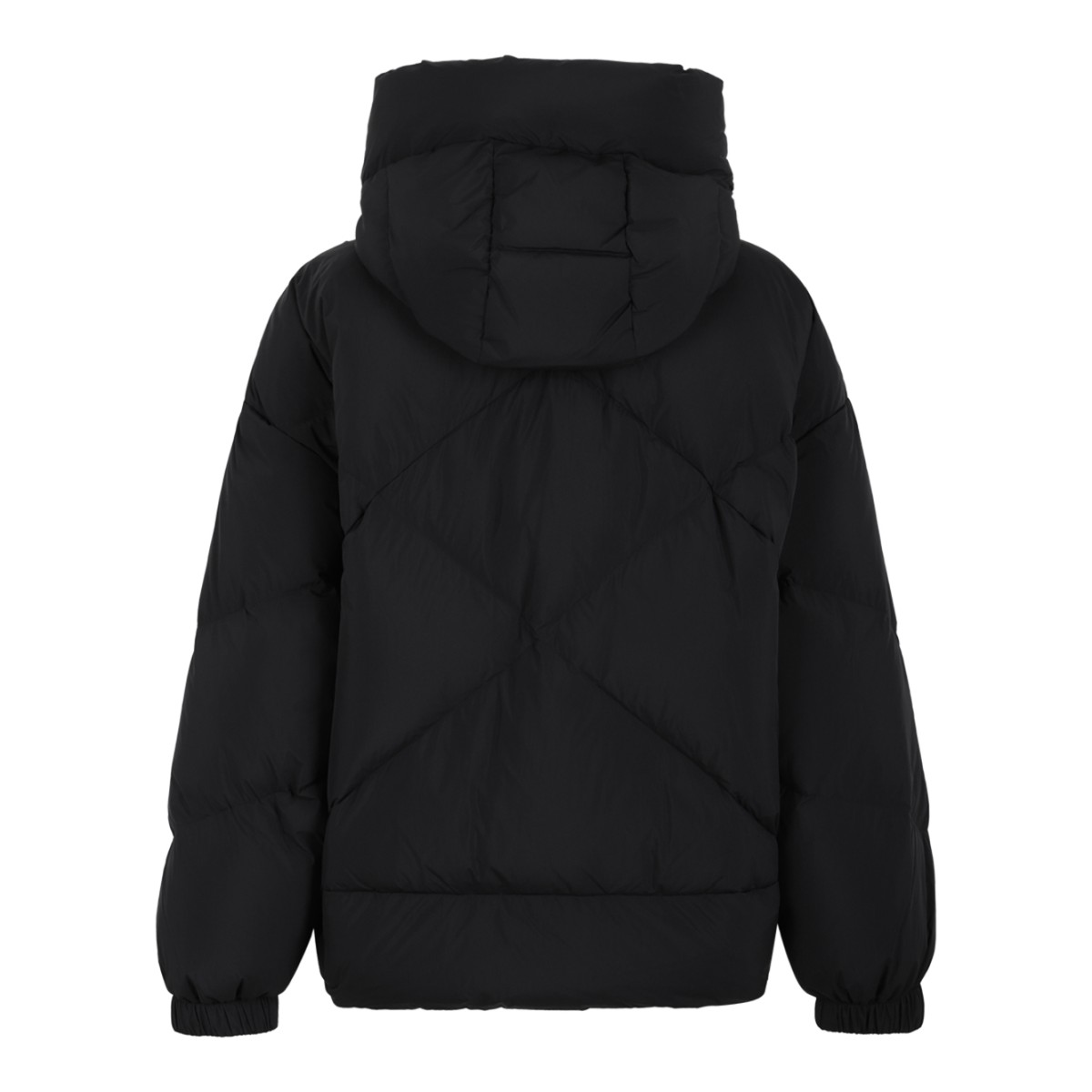 Duno Black Hooded Puffer Jacket.