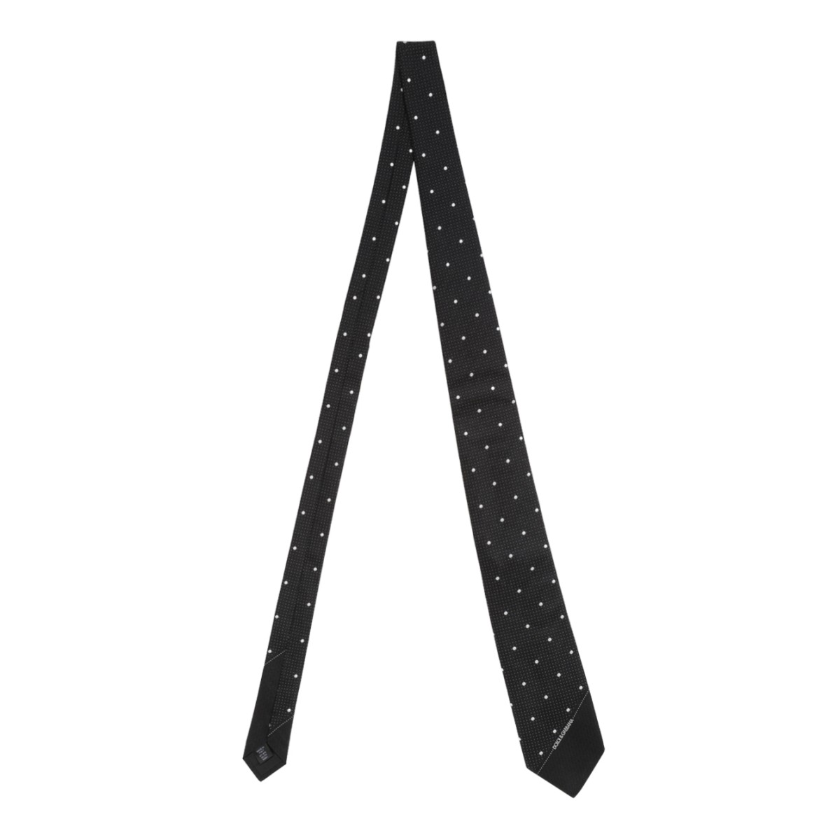 Dolce & Gabbana Black Polka Dot Silk Tie.