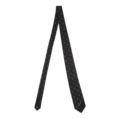 Dolce & Gabbana Black Polka Dot Silk Tie.